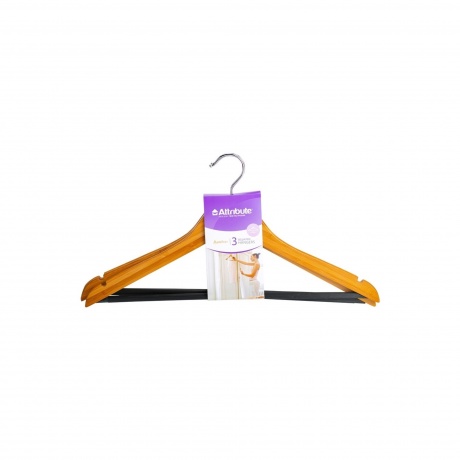 

Набор вешалок универсальных BAMBOO 44см 3шт ATTRIBUTE HANGER