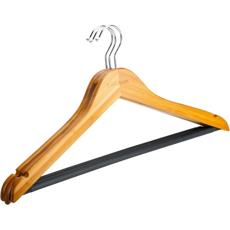 Набор вешалок универсальных BAMBOO 44см 3шт ATTRIBUTE HANGER - фото 2