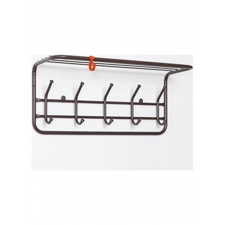 Вешалка д/одежды настен. с полкой 60 см, 5-рожк. (60*28*20 см) коричневый ВСП 6 КОР