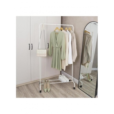 

Вешалка гардеробная Радуга 2 с колесиками (89.2*39*154 см) белый ВНП 299 Б