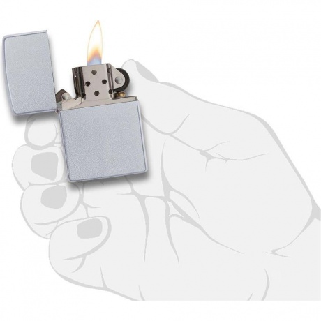 Зажигалка Zippo с покрытием Satin Chrome (205) - фото 5