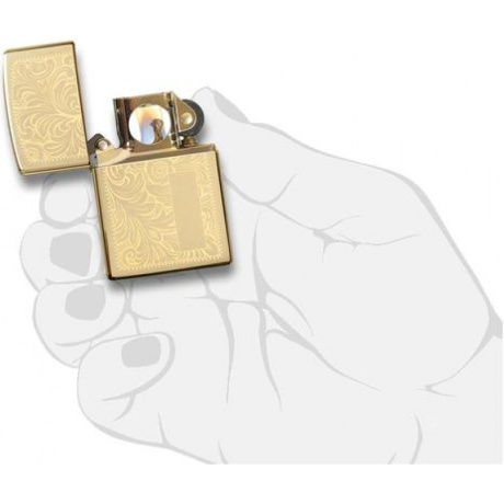 Зажигалка Zippo №352B High Polish Brass (352B) - фото 4