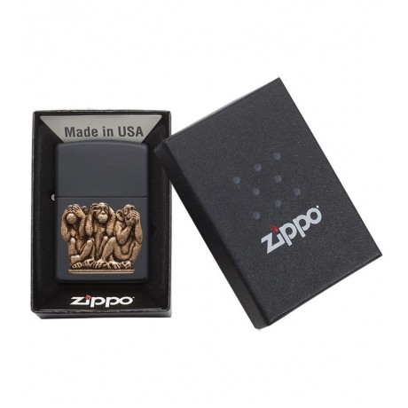 Зажигалка Zippo Classic с покрытием Black Matte (29409) - фото 4