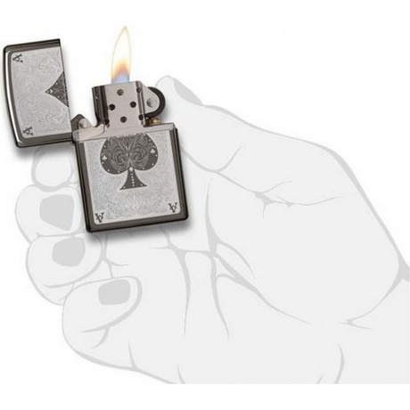 Зажигалка Zippo Classic с покрытием Black Ice (28323) - фото 3