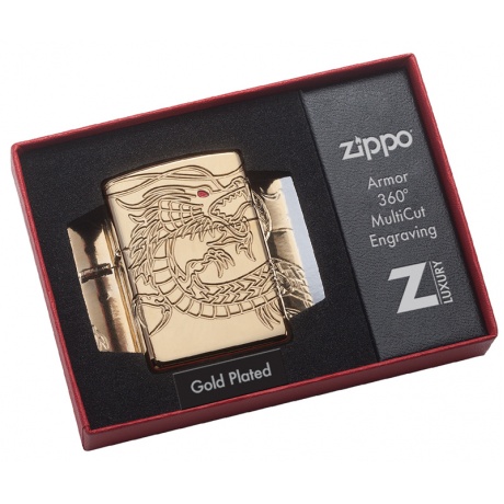 Зажигалка Zippo Armor с покрытием High Polish Gold Plate (29265) - фото 4