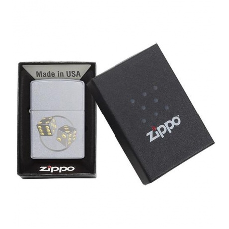 Зажигалка Zippo Classic с покрытием Satin Chrome (29412) - фото 4