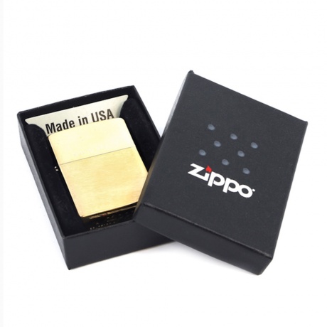 Зажигалка Zippo с покрытием Brushed Brass (204B) - фото 4