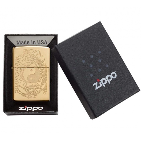 Зажигалка Zippo Classic с покрытием High Polish Brass (49024) - фото 6