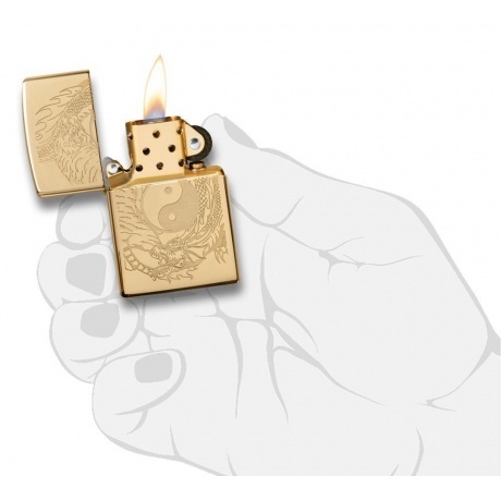 Зажигалка Zippo Classic с покрытием High Polish Brass (49024) - фото 5