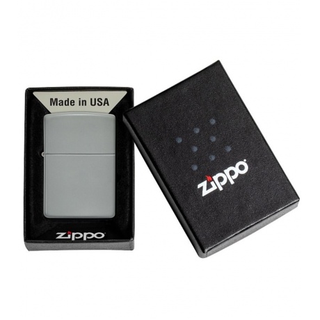 Зажигалка Zippo Classic с покрытием Flat Grey, латунь/сталь, серая, глянцевая, 38x13x57 мм - фото 10