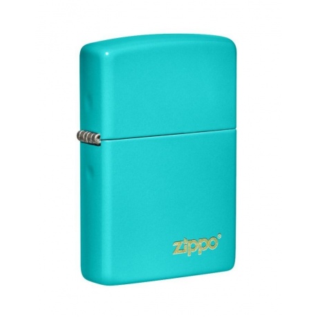 Зажигалка Zippo Classic с покрытием Flat Turquoise, латунь/сталь, бирюзовая, глянцевая, 38x13x57 мм - фото 1