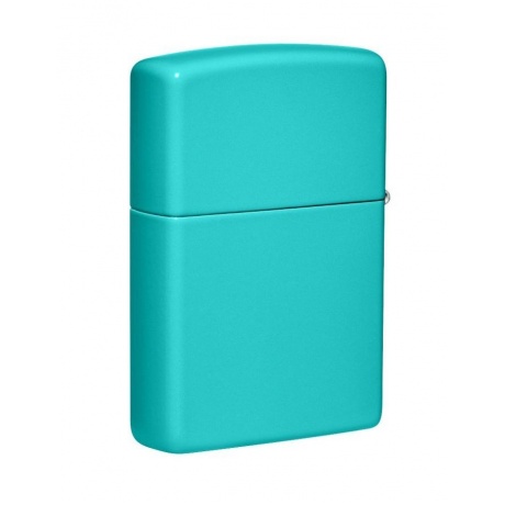 Зажигалка Zippo Classic с покрытием Flat Turquoise, латунь/сталь, бирюзовая, глянцевая, 38x13x57 мм - фото 6