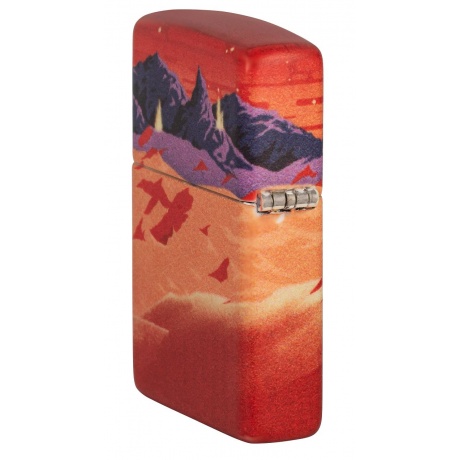 Зажигалка Zippo Mars Design с покрытием 540 Matte, латунь/сталь, красная, матовая, 38x13x57 мм - фото 7