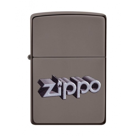 Зажигалка Zippo Zippo Design с покрытием Black Ice, латунь/сталь, чёрная, глянцевая, 38x13x57 мм - фото 1