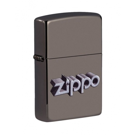 Зажигалка Zippo Zippo Design с покрытием Black Ice, латунь/сталь, чёрная, глянцевая, 38x13x57 мм - фото 6