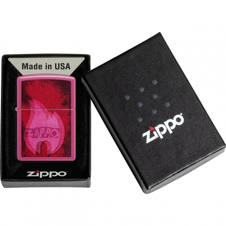 Зажигалка Zippo Pulse с покрытием Frequency малиновая глянцевая - фото 6