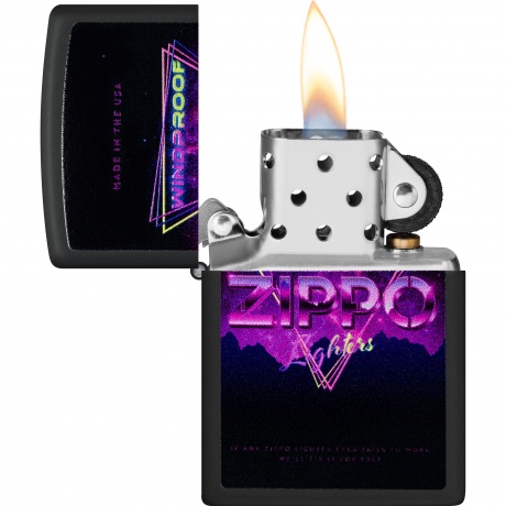 Зажигалка Zippo Sign Design с покрытием Black Matte черная - фото 3