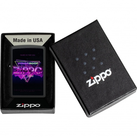 Зажигалка Zippo Sign Design с покрытием Black Matte черная - фото 5