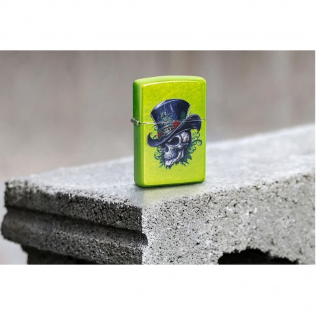 Зажигалка Zippo Steampunk Skeleton с покрытием Lurid зеленая глянцевая - фото 7