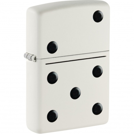 Зажигалка Zippo Домино с покрытием Domino Design White Matte белая