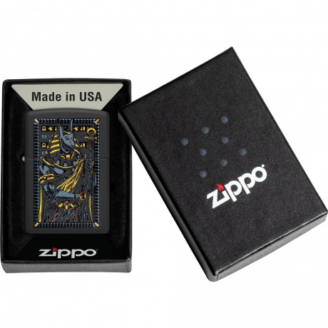 Зажигалка Zippo Anubis с покрытием Black Matte черная - фото 6