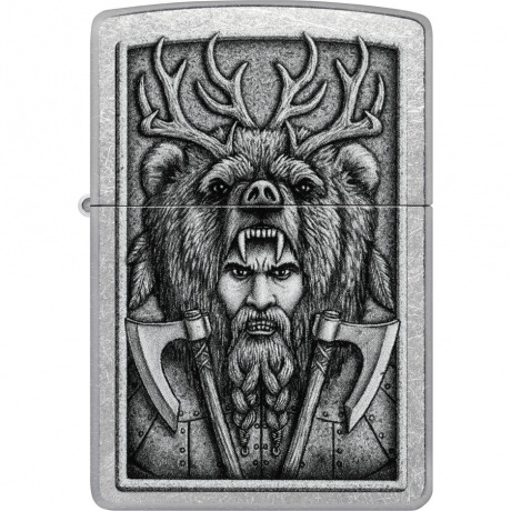 Зажигалка Zippo Barbarian Design с покрытием Street Chrome серебристая - фото 2