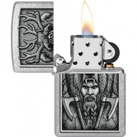Зажигалка Zippo Barbarian Design с покрытием Street Chrome серебристая - фото 3