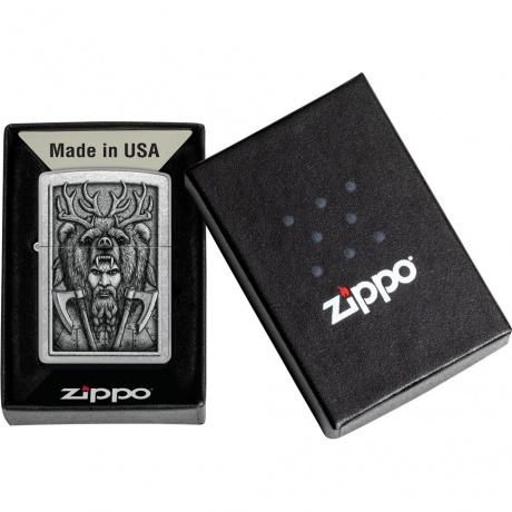 Зажигалка Zippo Barbarian Design с покрытием Street Chrome серебристая - фото 6