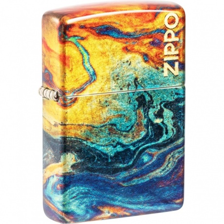 Зажигалка Zippo Classic с покрытием 540 Tumbled Brass разноцветная - фото 1
