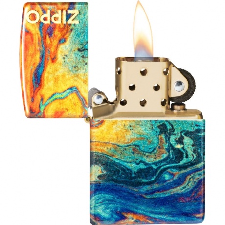 Зажигалка Zippo Classic с покрытием 540 Tumbled Brass разноцветная - фото 3