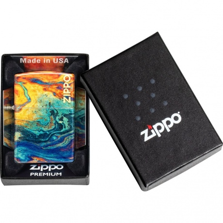 Зажигалка Zippo Classic с покрытием 540 Tumbled Brass разноцветная - фото 6