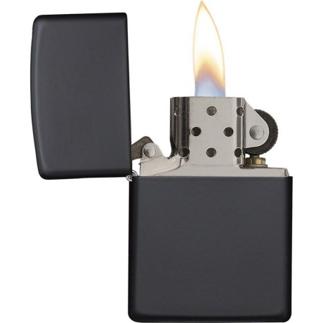 Зажигалка Zippo Classic с покрытием Black Matte черная матовая - фото 5