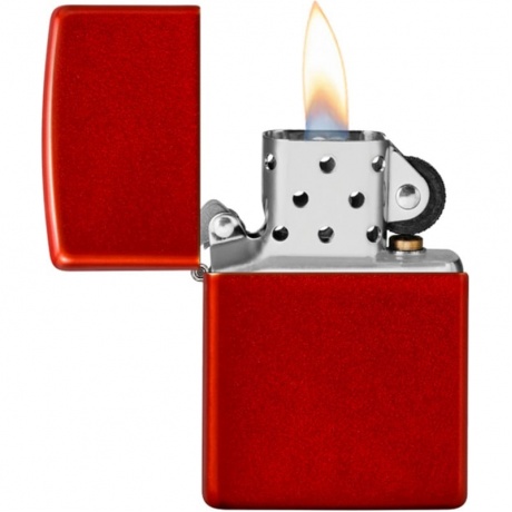 Зажигалка Zippo Classic с покрытием Metallic Red красная - фото 3