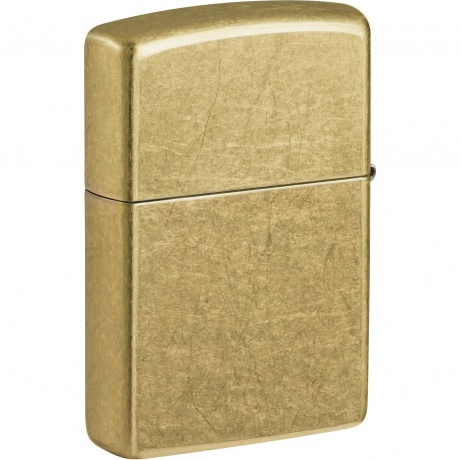 Зажигалка Zippo Classic с покрытием Street Brass золотистая - фото 6