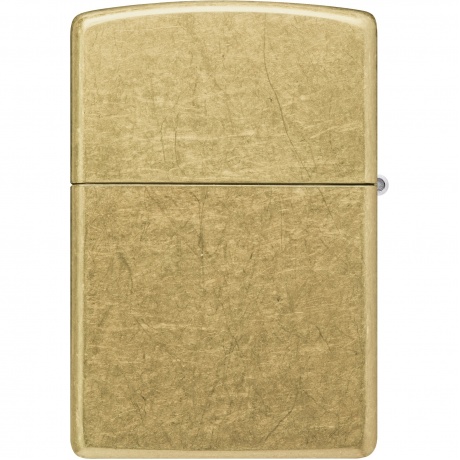 Зажигалка Zippo Classic с покрытием Street Brass золотистая - фото 9