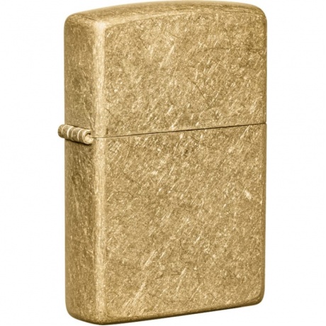 Зажигалка Zippo Classic с покрытием Tumbled Brass золотистая матовая - фото 1