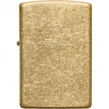 Зажигалка Zippo Classic с покрытием Tumbled Brass золотистая матовая - фото 3