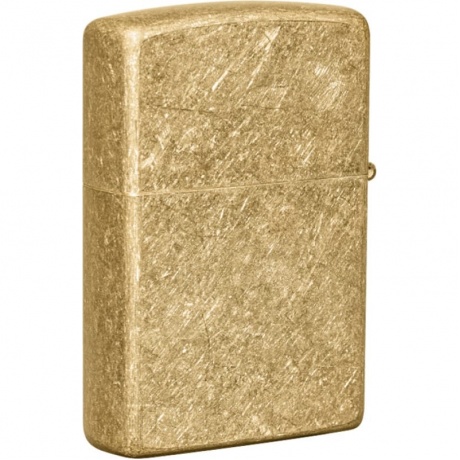 Зажигалка Zippo Classic с покрытием Tumbled Brass золотистая матовая - фото 5