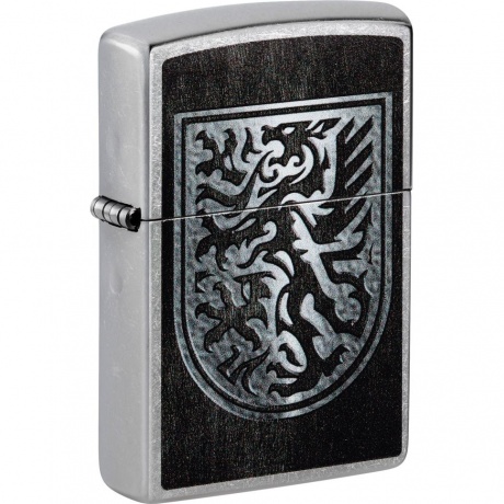 Зажигалка Zippo Dragon Design с покрытием Street Chrome серебристая - фото 1