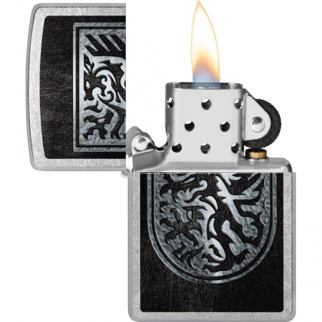 Зажигалка Zippo Dragon Design с покрытием Street Chrome серебристая - фото 3