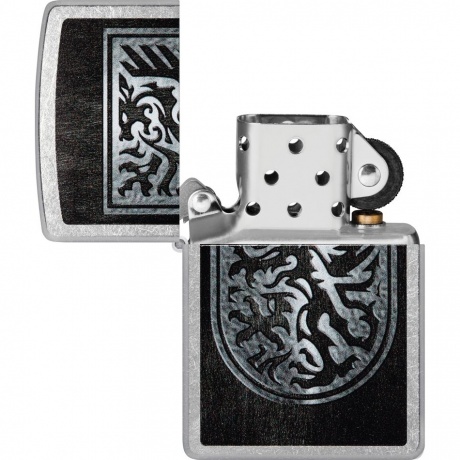 Зажигалка Zippo Dragon Design с покрытием Street Chrome серебристая - фото 4