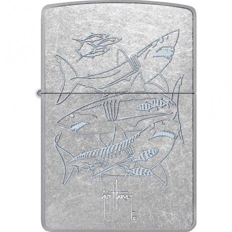 Зажигалка Zippo Guy Harvey с покрытием Street Chrome серебристая - фото 2