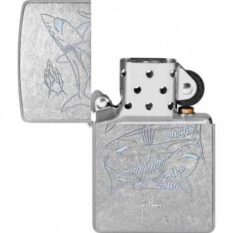 Зажигалка Zippo Guy Harvey с покрытием Street Chrome серебристая - фото 4
