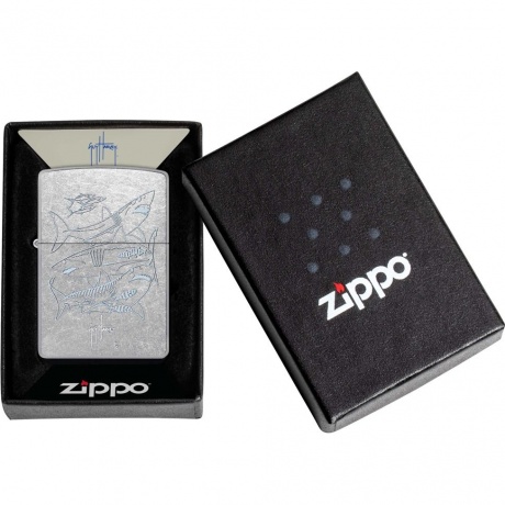 Зажигалка Zippo Guy Harvey с покрытием Street Chrome серебристая - фото 6