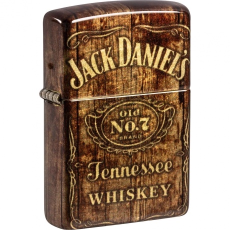Зажигалка Zippo Jack Daniel's с покрытием 540 Tumbled Brass разноцветная