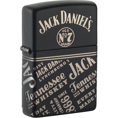 Зажигалка Zippo Jack Daniel's с покрытием Black Matte разноцветная - фото 1