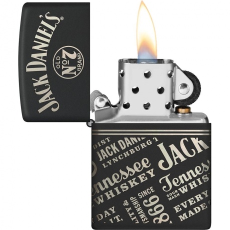Зажигалка Zippo Jack Daniel's с покрытием Black Matte разноцветная - фото 3