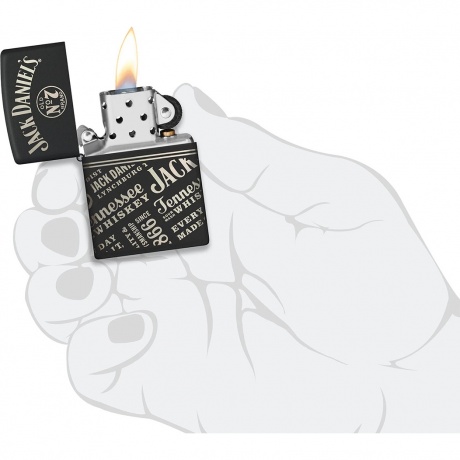 Зажигалка Zippo Jack Daniel's с покрытием Black Matte разноцветная - фото 5