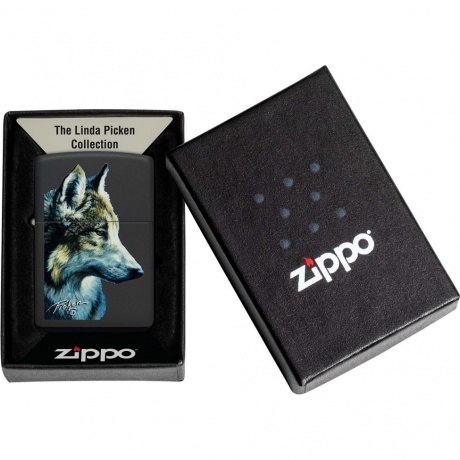 Зажигалка Zippo Linda Picken с покрытием Black Matte черная - фото 6