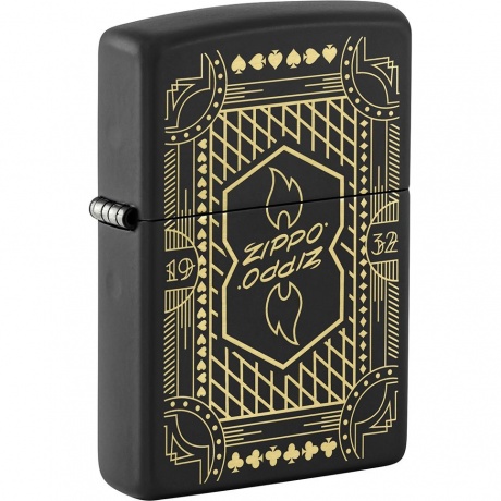 Зажигалка Zippo Lines Design с покрытием Black Matte черная матовая